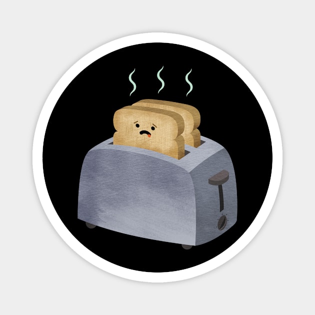 Hot Toast Magnet by tommartinart